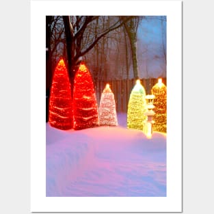 Colored Christmas Trees Posters and Art